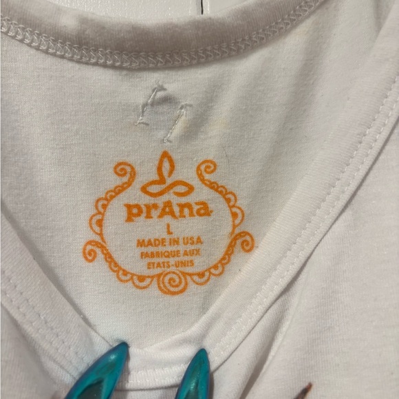 Prana White Tank Top with Multicolor Floral Tree Graphic - Picture 2 of 3